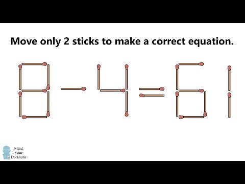 Incredibly Hard Puzzle 8 - 4 = 61
