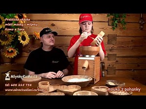 Praktická ukázka "Mletí mouky" s mlýnky KoMo a Sana - Mlýnky Komo.cz - mlynkykomo.cz - recenze česky