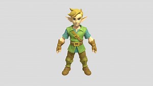 Elf-like adventurer in fantasy costume - 3D model by enael