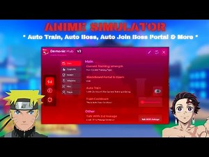 Anime Simulator Roblox SCRIPT | Best SCRIPT | "Demonic HUB V2" | Auto Train, Auto Boss & More...