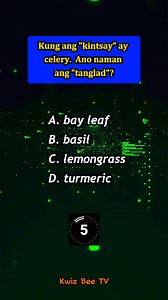 Ano sa English ang tanglad? #kwizbeetv #tagalogtoenglish #quiz #triviaquiz #trivia #educationalcontent #Education #learning | Kwiz Bee TV