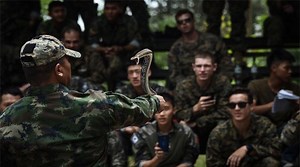 Marines drink cobra blood in US-Thai war drills
