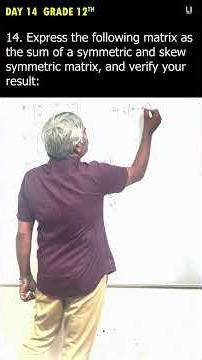 Day 14 - Grade 12th | Matrices #maths #12thmathobjectiveforboardexam2023 #matrices