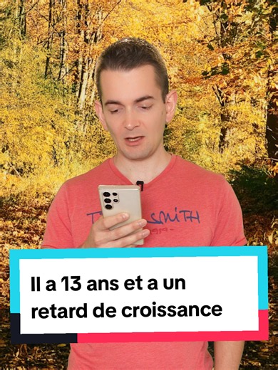 Il a 13 ans et a un retard de croissance, mais je pense qu'il sera grand plus tard #adolescence #croissance #grandir #petit