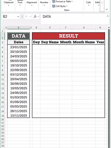 How to use TEXT function to get Day Month Year from Date in #Excel with Dynamic Array Formula #TEXT #exceltips #exceltricks #office #officelife #exceltok #excelpro #learnontiktok