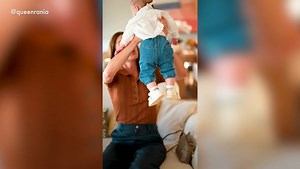 WATCH: Queen Rania shares precious moment Jordan royals met new baby