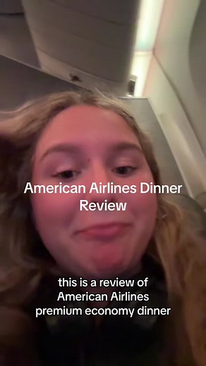 American Airlines premium economy meal review😋#americanairlines @American Airlines #europe
