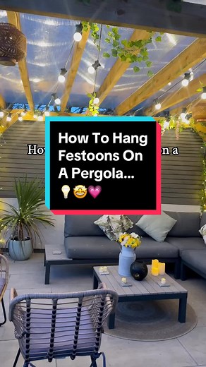How to Hang Festoons on a Pergola in 4 Easy Steps