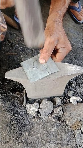 Precision Hole Punching on Metal Sheet 👍 Satisfying Tin Piercing Process 👎 #handmade #craft #shorts