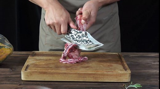 Meat Cleaver Knife 7 Inch, Hand Forged Butcher Knife with Sheath, Shark Shape Viking Knife, Multipurpose Chinese Chef Knife, Meat Knife for Home, Outdoor, Camping, BBQ