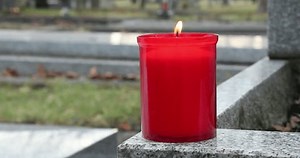 Setting Lighting Grave Candle Cemetery Stock Footage Video (100% Royalty-free) 3478537895 | Shutterstock