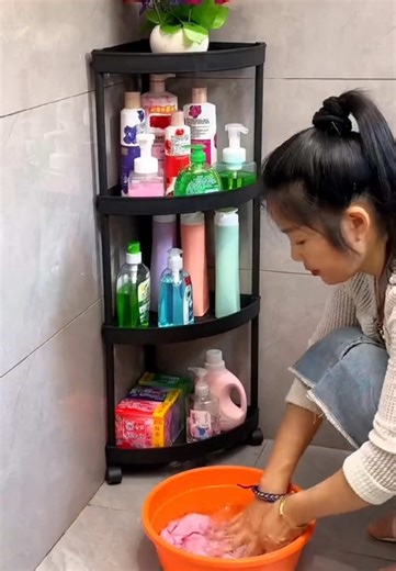 Kệ Góc Tường Đựng Đồ Đa Năng Cho Nhà Tắm Và Bếp