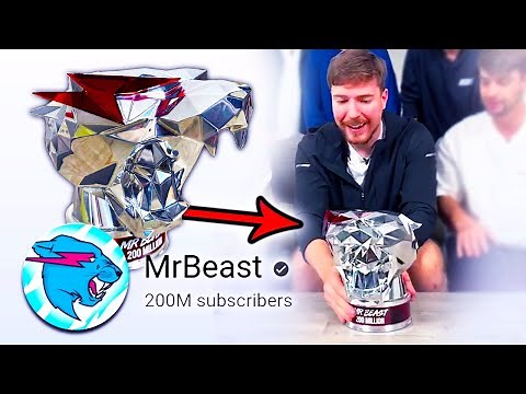 MrBeast's 200 Million Subscribers Play Button REVEALED!