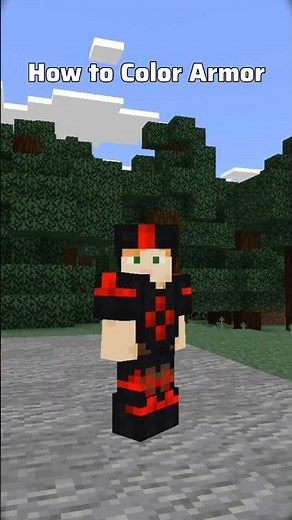 HOW TO DYE LEATHER ARMOR | Minecraft Bedrock #minecraft #minecraftshorts #shorts #trend