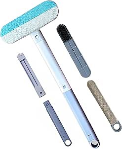Mesh Screen Cleaner Brush Outdoor Window Screen Cleaner Tool Detachable 4 in 1 Wet and Dry Dual-Use Brushes for Couch Carpets Reusable