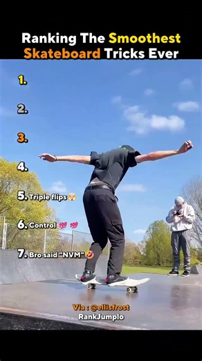 Ranking the smoothest skateboard tricks ever 💀🗿