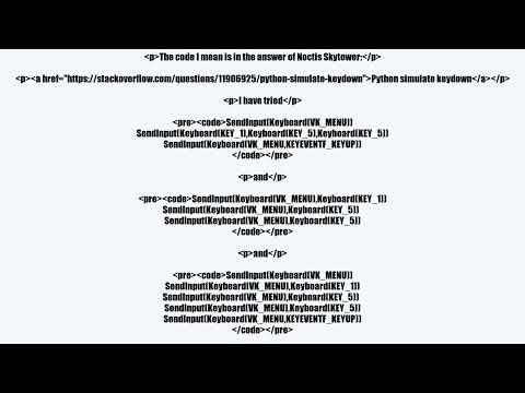 Python Keypress code