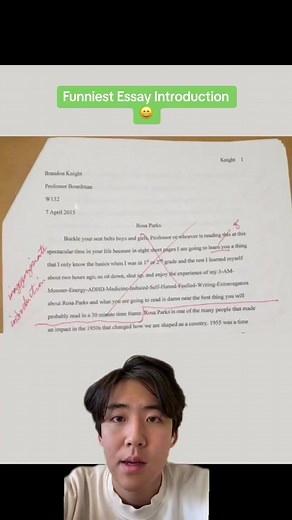 #greenscreen Funniest essay introductions ever. #school #essay #college #funny