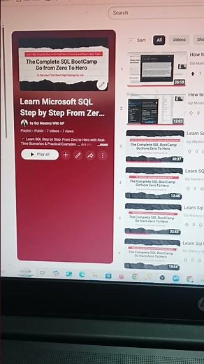 Learn Sql From Beginners to advance| Learn SQL Step by Step #learnsql #sql #sqlserver #shorts