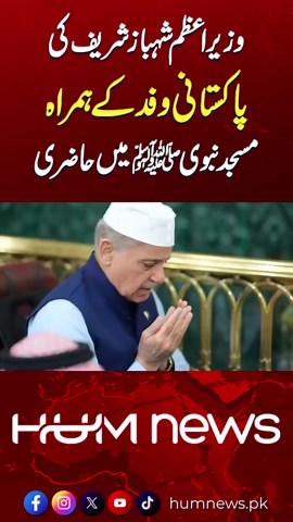 وزیراعظم شہباز شریف مدینہ منورہ پہنچ گئے — مسجد نبوی کی حاضری