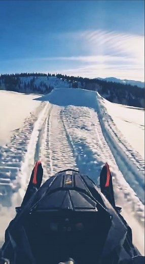 Snowmobile Flip Attempt Gone Wrong🚨Slow Motion Crash After Massive Snowmobiling Snow Jump POV Edit❄️