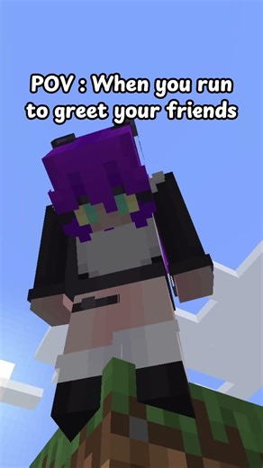 POV : When you run to greet your friends 🏃‍♂️✨(Part 1) #minecraft #pov #gaming