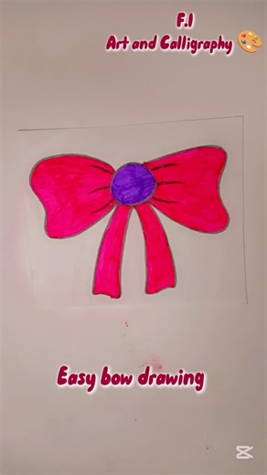 Easy bow drawing#shortvideo #drawing #art #viral
