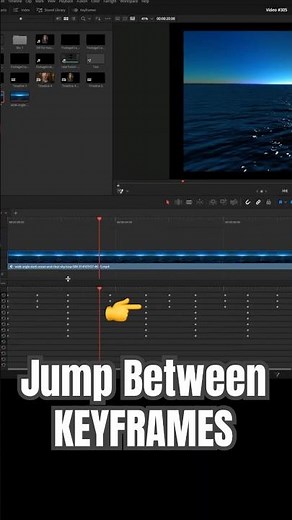 Quickly Jump to Another Keyframe - DaVinci Resolve