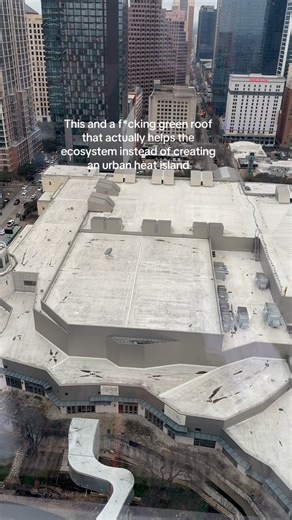 LIVEKINDLY | Home of Sustainability on Instagram: "Imagine if we normalized green roofs 😩💚 Bare concrete rooftops are heating up our cities, wasting space, and worsening floods. Green roofs cool urban areas, absorb rainwater, boost biodiversity, and cut energy use. It’s time to make them the norm. What do you think?🌿🏙️ 🌱 Follow @livekindly for more sustainable living inspiration. Join our community of 1M+ planet champions 🌎 #greenroofs #sustainablecities #ecofriendly #nativeplants #solarpu