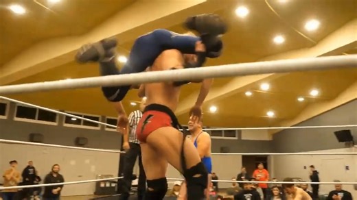 Big moves. Full match available on IWTV #indywrestling #IWTV #NOW #entertainment #valleyfield #wrestling #prowrestling #wrestlers #1stanniversary | New Outlaws Wrestling - NOW