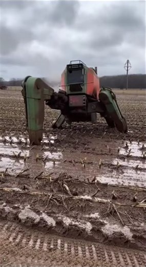 Farm Mech Stuck in Mud After Rain Tags #mud #robotfail #farmmech #ruralengineering #phonefootage #re