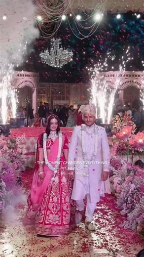 I.W.P. (Indian Wedding Planners) on Instagram: "A varmala straight out of a dream ❤️ Bride - @shriyagrawal Groom - Aditya Singhvi Wedding planned & designed by — @indianweddingplanners @anantkh Social media - @yourwedgram Destination - @mementosbyitchotels_udaipur Team on toes —— @sakshichauhan_07 @avantika_jn_ @addiction_3002 Keywords —— Indian-wedding Wedding destination Wedding planner Udaipur weddings Indianweddingplanners IWP Varmala Luxury varmala Couple (Varmala moment, varmala setup, day