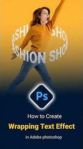 Wrapping Text Effect in photoshop #shots #photoshop
