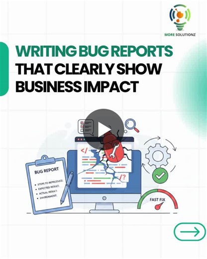 #softwaretesting #bugreporting #qualityassurance #manualqa #productquality | MoreSolutionz
