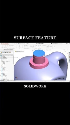 Surface Modeling in SolidWorks Smooth Design Trick. surface model for die making. #Shorts #solidwork