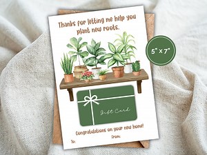 Real Estate Agent Closing Gift - Plant Gift Card Holder | New Home Gift | Housewarming Gift to Client | Realtor Gift to Client | Printable - Etsy