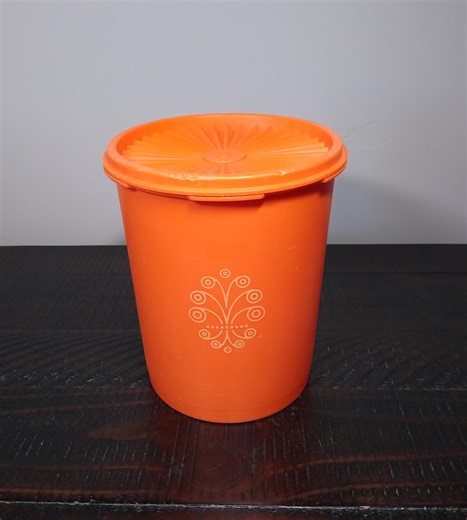 Orange Tupperware Replacement Canister, Vintage Servalier Tupperware Container - Etsy