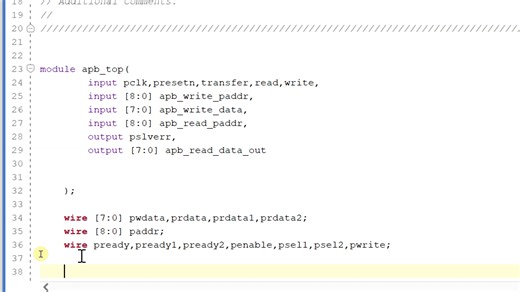Verilog code for apb top module__ Amba Apb bus protocol-