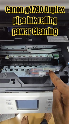 Canon G4780 Multifunction Print Scan Copy ADF: How to Refill Ink Pipe and Perform Power Cleaning