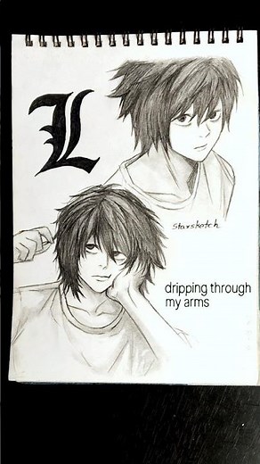 Drawing L from death note 🫣 StarSketch|#art #drawing