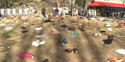 Local group bringing awareness to gun violence with Empty Shoe Project