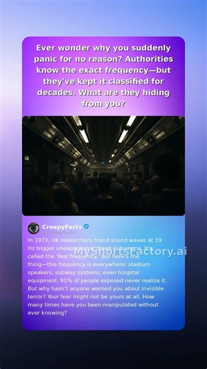 Ever wonder why you suddenly panic for no reason? Authorities know the exact frequency—but they've k