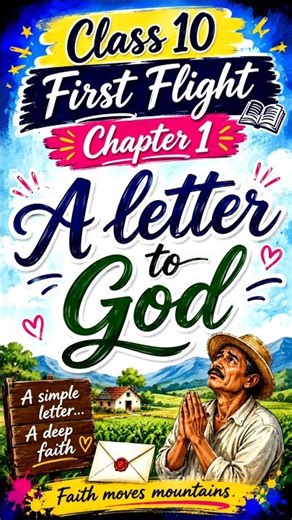 Class 10 First Flight chapter 1 A Letter to God #shorts#cbse#class10#firstflight#chapter1