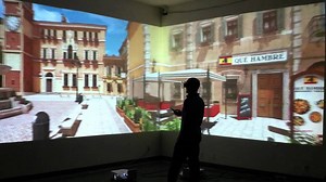 Walk thru a corner screen