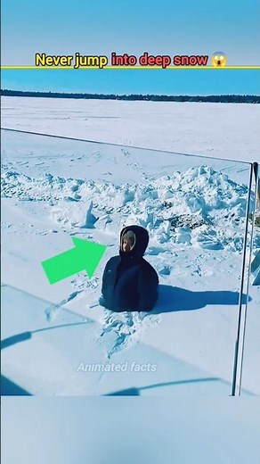 Snow Is Deeper Than It Looks! 😱 #facts #video #amazingfacts #fact shorts #Fact videos #shorts #snow