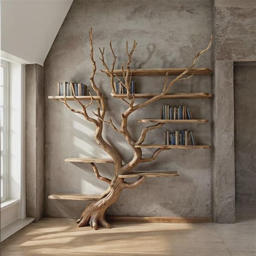 Tree Bookshelf Driftwood Branch Floating Bookshelf SINLTB071 - Etsy