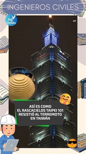 El Edificio Taipei 101 (o Torre Taipei 101) es un rascacielos icónico ubicado en Taipéi, Taiwán. Con una altura de 508 metros y 101 pisos, fue el edificio más alto del mundo desde su inauguración en 2004 hasta 2010, cuando fue superado por el Burj Khalifa en Dubái. | Ingenieros Civiles