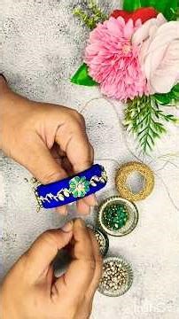 handmade jewellery/diy thread bangles/handmade thread bangles #diy #bangles #craft #art#shorts#viral