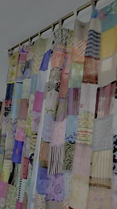 Mango Gifts India Old Sari Saree Curtains Patchwork Multicolor Boho Door Curtains Bedroom Curtain One Piece