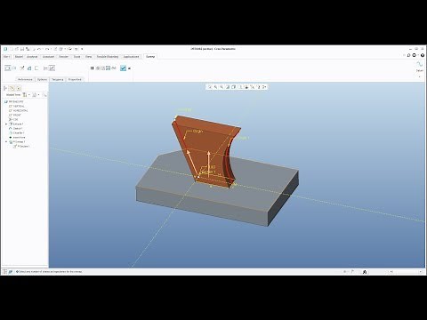 PTC Creo 3.0 tutorial: Sweep - Constant Normal Direction
